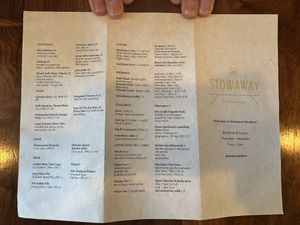 Menu  at Stowaway Kitchen in Denver