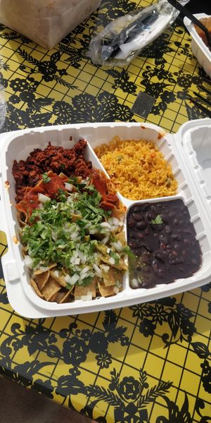 Vegan chilaquiles with vegan chorizo at Cafe Corazon - Bremen in Milwaukee