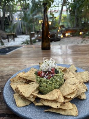 Guacamole and chips   at Mistico Garden - La Veleta in Tulum