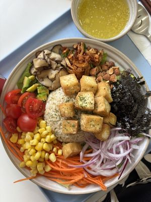 Tofu poke bowl - remove egg and swap to oriental dressing  at Café Le Petit Prince 2 in Luang Prabang