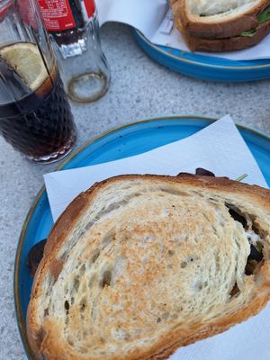 Panini, je nach Angebot mit verschiedenen Belag/Brötchen at Al Porto Lounge Bar in Feriolo