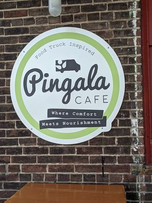 Sign at Pingala Cafe in Burlington