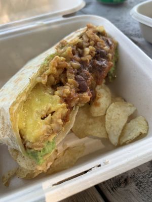 Crunch Wrap Supreme (comes with chips) at Pingala Cafe in Burlington