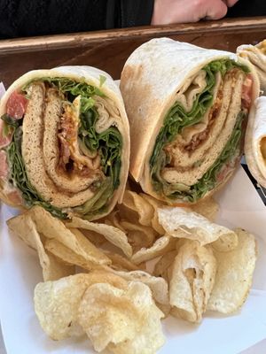 Rooster wrap   at Pingala Cafe in Burlington