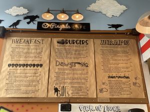 Menu  at Pingala Cafe in Burlington