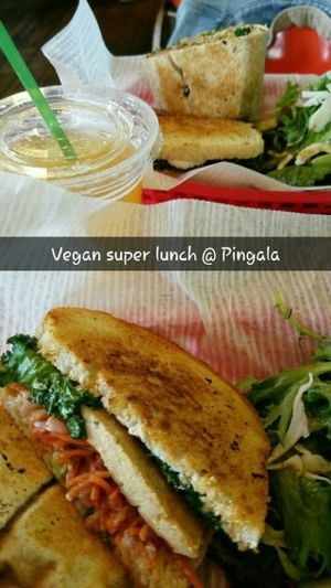 had to snap chat our delicious lunch at Pingala Cafe in Burlington