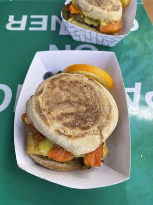 Breakfast sandwich  at Pingala Cafe in Burlington