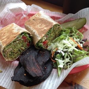 falafel wrap  at Pingala Cafe in Burlington