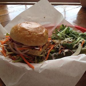 food truck burger  at Pingala Cafe in Burlington