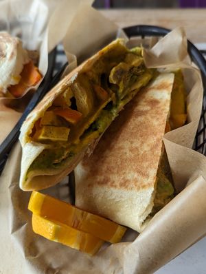 Brunchwrap Supreme at Pingala Cafe in Burlington