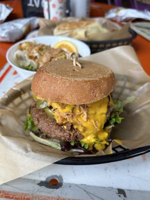 Napoleon dynamite burger at Pingala Cafe in Burlington