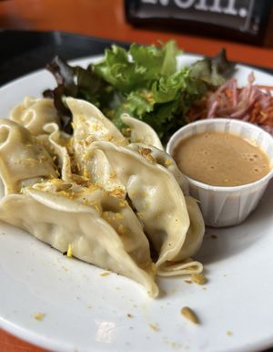 Dumplings  at Pingala Cafe in Burlington
