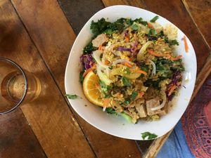 Buddha-ful Bowl ... very flavorful, almost enough for two at Pingala Cafe in Burlington