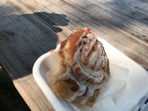 Cinnamon roll at Pingala Cafe in Burlington