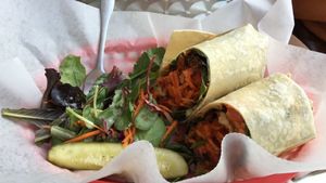 rooster wrap at Pingala Cafe in Burlington