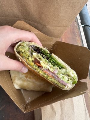 falafel crunch wrap  at Pingala Cafe in Burlington