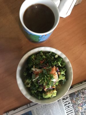Broccoli bowl at Pingala Cafe in Burlington