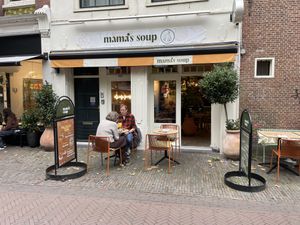 Outside  at Mama's Soup in Haarlem
