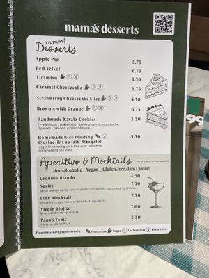 Menu  at Mama's Soup in Haarlem