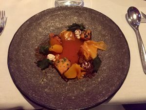Pumpkin dish at Urbane Restaurant in Brisbane