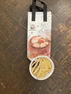 Takeout vegan ramen at Simply Noodles in New York City