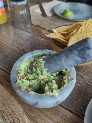 Prepared guacamole at Maona (Nomi) in Mallorca