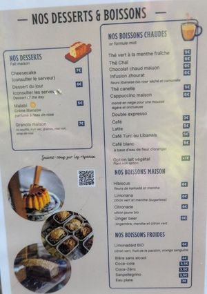 Menu at La Cantine de Sam - Rue Androuet in Paris