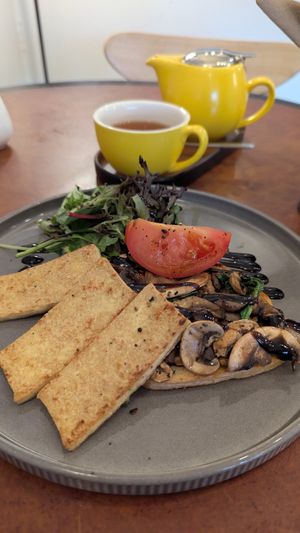 Mushroom toast at The Dingo Cafe in Lithgow
