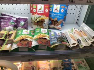 Tempeh and tofu  at Zelen Bio in Sofia