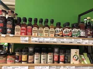 Sauces  at Zelen Bio in Sofia