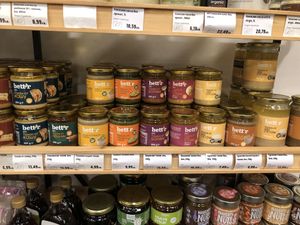 Nut butters  at Zelen Bio in Sofia