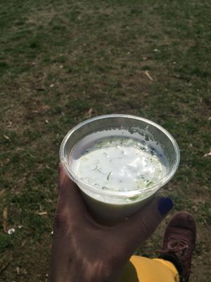 Vegan tarator to die for at Zelen Bio in Sofia