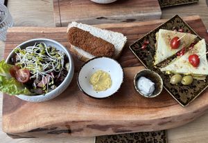 Only lunch option available(they were out of soup too but replaced it with the amazing sandwich on the right)  at HOTEL BENT Restaurant in Oisterwijk