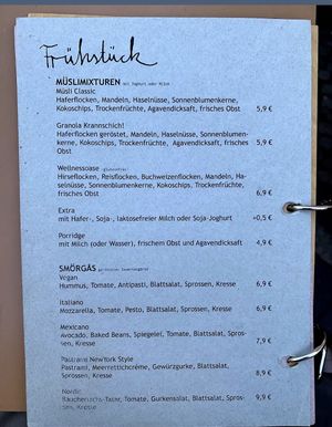 breakfast menu  at Kellermann Babelsberg in Potsdam