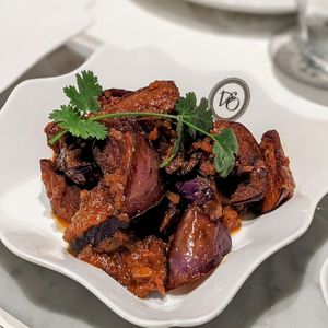 Vegan Sambal Eggplant at Violet Oon Singapore at Dempsey in Central Singapore
