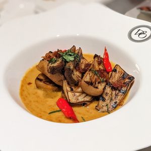 Vegan Kunyit Lemak King Oyster Mushroom at Violet Oon Singapore at Dempsey in Central Singapore