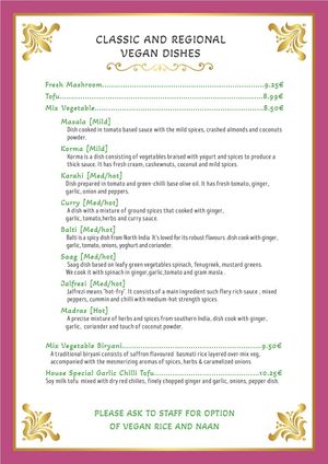 vegan indian curries at Cafe India in Benidorm