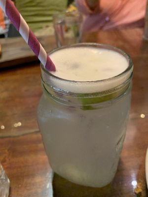 Lemon and ginger soda  at The Dreaming Tree in Tiruvannamalai
