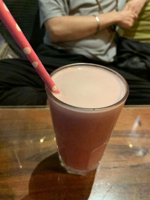Pomegranate juice  at The Dreaming Tree in Tiruvannamalai