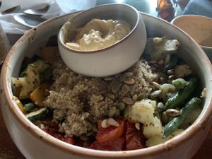 Soul in a bowl. Excellent    at The Dreaming Tree in Tiruvannamalai