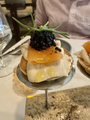 Caviar Bellini  at Reverie Restaurant and Cocktail Bar in Brooklyn