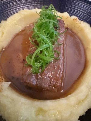 Miso glazed short ribs  at Reverie Restaurant and Cocktail Bar in Brooklyn