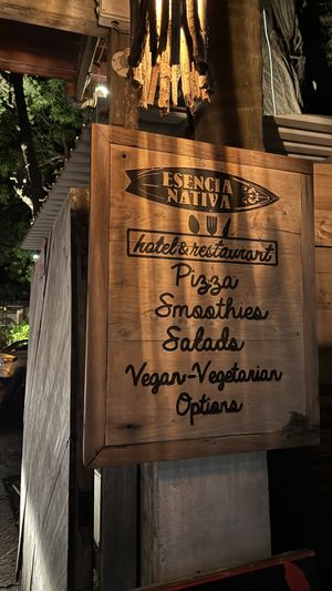 Street sign  at Esencia Nativa in El Zonte