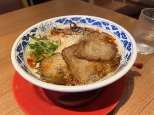 Vegan spicy paitan ramen  at Ramen Kiou - Tani 9 in Osaka