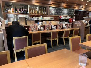 Indoor seating  at Ramen Kiou - Tani 9 in Osaka