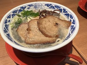Vegan paitan ramen with vegan char siu  at Ramen Kiou - Tani 9 in Osaka