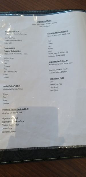 Menu at The Palms Restaurant in Nantgarw