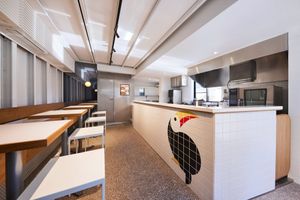 Clean, white-themed interior with a refreshing atmosphere. at Tender's Southwest Grill 目黒駅前店   in Tokyo
