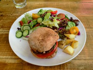 veggie burger  at Light Radiant Food in Hong Kong Island