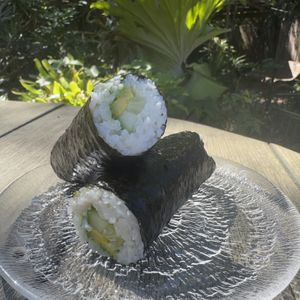 The basic - avo and cucumber sushi   at Swell Nourished Cafe  in Crescent Head